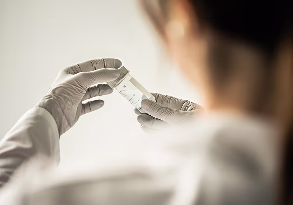 Tube containing DNA