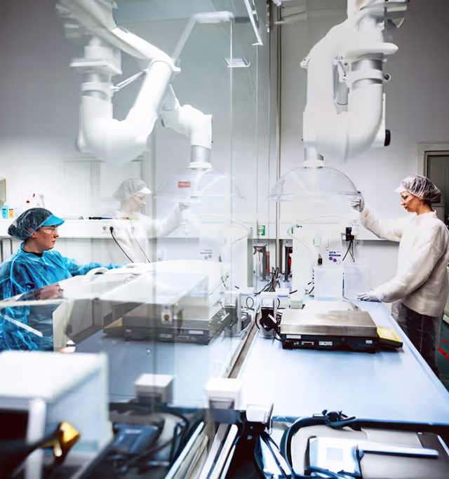 Lab employees at PlasmidFactory